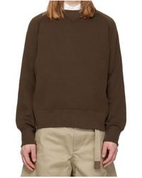 Sacai - Crew Neck Pullover Sweatshirt - Lyst