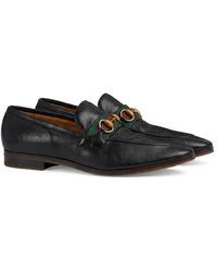 Gucci - Horsebit Round Toe Loafers - Lyst