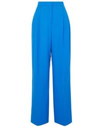 McQueen - Pleat Detailed Wide-Leg Pants - Lyst