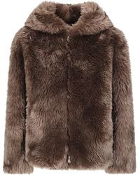 P.A.R.O.S.H. - P.A.R.O..H. Hooded Faux Fur Coat - Lyst