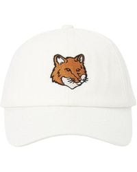 Maison Kitsuné - Embroidered-Logo Patch Cap - Lyst