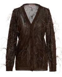 Valentino - V-Neck Long-Sleeved Cardigan - Lyst