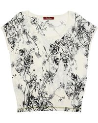Max Mara - Printed T-Shirt With Round Neck - Lyst