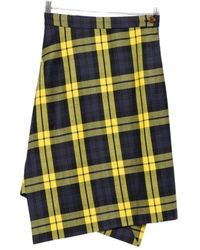 Vivienne Westwood - Knee Length Plaid Skirt With Asymmetric Hem - Lyst
