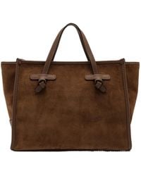 Gianni Chiarini - Knotted Buckle Suede Tote Bag - Lyst