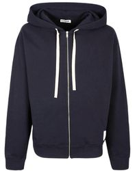 Jil Sander - Zipped Drawstring Hoodie - Lyst