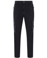 Stone Island - Compass Motif Straight-Leg Trousers - Lyst