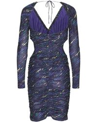 ROTATE BIRGER CHRISTENSEN - V-Neck Low-Back Long Sleeved Dress - Lyst