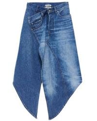 JW Anderson - Asymmetric-Hem Panelled Midi Skirt - Lyst