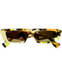 Gucci - Eyewear Rectangle Frame Sunglasses - Lyst