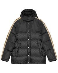 Gucci - Monogram Pattern Padded Coat - Lyst
