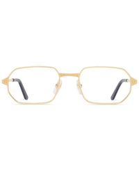 Cartier - Rectangular Frame Glasses - Lyst