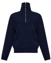 Jil Sander - Ribbed Zip-Up Sweater - Lyst
