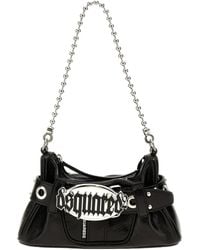 DSquared² - Gothic Logo Plaque Belted Shoulder Bag - Lyst