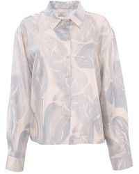 Alysi - Brushed Print Regular Top - Lyst