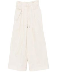 Pt Pantaloni - Rose Drawstring Wide-Leg Trousers - Lyst