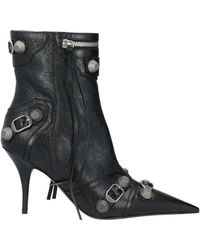 Balenciaga - Pointed-Toe Leather Ankle Boots - Lyst