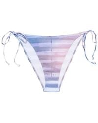 Jean Paul Gaultier - Tie-Side Striped Bikini Bottom - Lyst