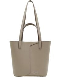Emporio Armani - Logo-Print Leather Shoulder Bag - Lyst