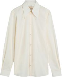 Valentino - Large Pointed Collar Long-Sleeve Shirt - Lyst