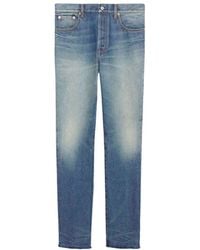 Gucci - Logo Patch Straight-Leg Jeans - Lyst