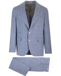 Brunello Cucinelli - Single-Breasted Pinstriped Suit - Lyst