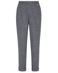 Brunello Cucinelli - Herringbone Patterned Pants - Lyst