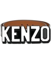 KENZO - Paris Wide Reversible Leather Belt - Lyst