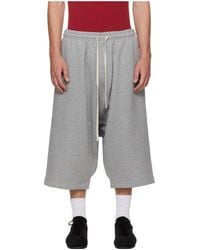 Entire studios - Drop Fleece Drawstring Shorts - Lyst