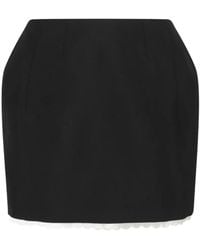 Magda Butrym - Lace Trim Mini Skirt - Lyst