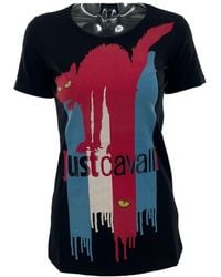 Just Cavalli - Logo Printed T-Shirt - Lyst