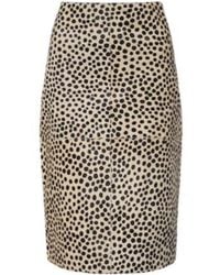 Rohe - Cheetah-Print Calf Hair Pencil Skirt - Lyst