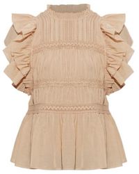 AllSaints - Pleated Top - Lyst