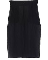 Saint Laurent - Minimalist Solid Colour Midi Skirt - Lyst