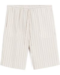 TOTEME - Totême Stripe Detailed Drawstring Shorts - Lyst