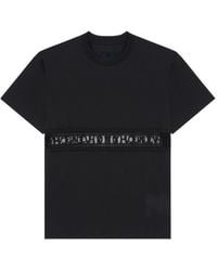 Givenchy - Logo Lace Detailed Crewneck T-Shirt - Lyst