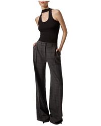 Coperni - Plaid Check Wide Leg Trousers - Lyst