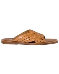 Miu Miu - Leather Slides - Lyst