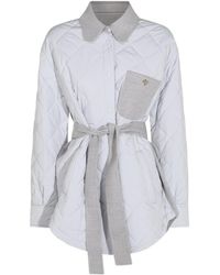 Fabiana Filippi - Quilted Belted Overshirt Jacket - Lyst
