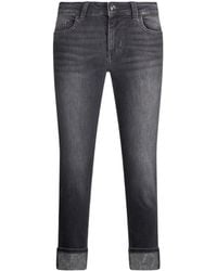 Liu Jo - Denim Trousers With Belt Loops - Lyst