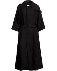 MM6 by Maison Margiela - Solid-Color Short-Sleeve Wool Trench Coat - Lyst