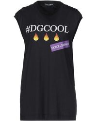 Dolce & Gabbana - Solid Color Printed Knit T-Shirt - Lyst