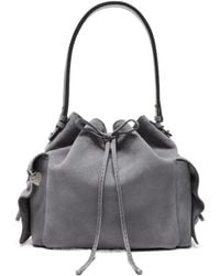 Acne Studios - Ruffled Leather Shoulder Bag - Lyst