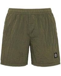 Stone Island - Logo Nylon Shorts - Lyst