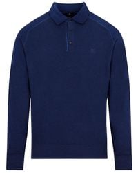 Etro - Logo-Embroidered Long-Sleeve Polo Shirt - Lyst