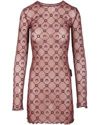 Marine Serre - Moonogram Mini Crewneck Dress - Lyst