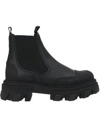 Ganni - Simple Solid-Color Platform Boots - Lyst