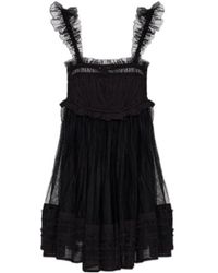 AllSaints - Angela Ruffled Mini Dress - Lyst