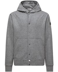 Moncler - Logo Patch Button-Up Hoodie - Lyst