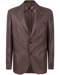 Lardini - Panama-Textured Two-Button Blazer - Lyst